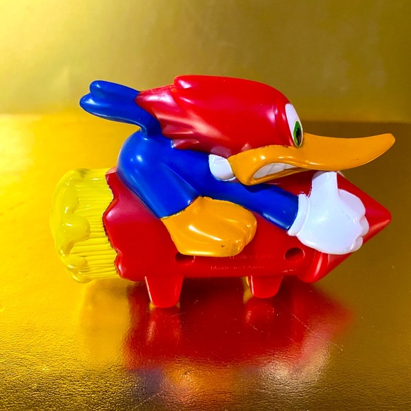 WOODY WOOD PECKER & ROCKET COLLECTIBLE FAST FOOD DAIRY QUEEN ACTION TOY VTG 2000 - Picture 3 of 8